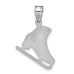 10k White Gold Personalized Ice Skate Pendant view 3