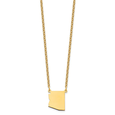 Sterling Silver/Gold-plated Arizona State Necklace