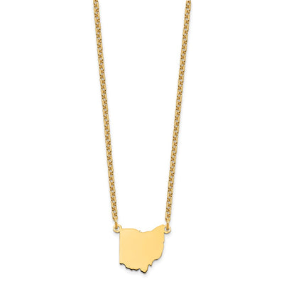 Sterling Silver/Gold-plated Ohio State Necklace