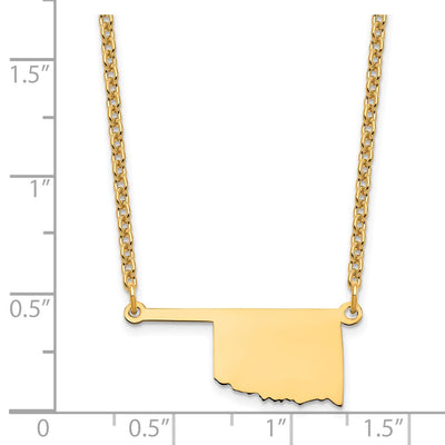 Sterling Silver/gold-plated Oklahoma State Necklace