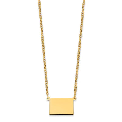 Sterling Silver/Gold-plated Wyoming State Necklace