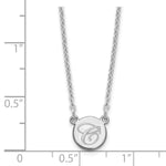 10K White Gold Small Circle with Script Initial Necklace view