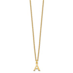 Sterling Silver Gold-plated Cutout Initial Necklace view 2