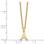 Sterling Silver Gold-plated Cutout Initial Necklace view 3
