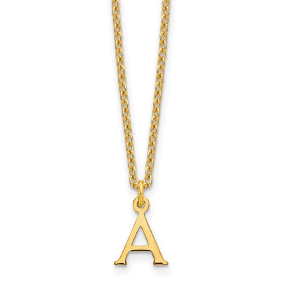 Sterling Silver Gold-plated Cutout Initial Necklace