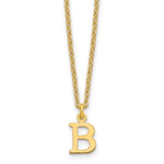 Sterling Silver Gold-plated Cutout Initial Necklace view