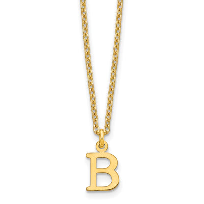 Sterling Silver Gold-plated Cutout Initial Necklace