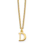 Sterling Silver Gold-plated Cutout Initial Necklace view