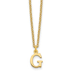 Sterling Silver Gold-plated Cutout Initial Necklace view