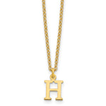 Sterling Silver Gold-plated Cutout Initial Necklace view