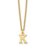 Sterling Silver Gold-plated Cutout Initial Necklace view