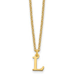 Sterling Silver Gold-plated Cutout Initial Necklace view