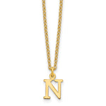 Sterling Silver Gold-plated Cutout Initial Necklace view