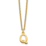 Sterling Silver Gold-plated Cutout Initial Necklace view