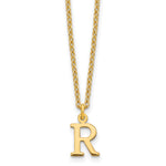 Sterling Silver Gold-plated Cutout Initial Necklace view