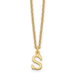 Sterling Silver Gold-plated Cutout Initial Necklace view