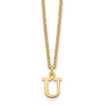 Sterling Silver Gold-plated Cutout Initial Necklace view