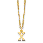 Sterling Silver Gold-plated Cutout Initial Necklace view