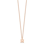 14k Rose Gold Cutout Initial Necklace view 2