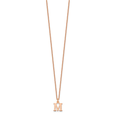 14K Rose Gold Cutout Initial Necklace