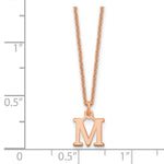14k Rose Gold Cutout Initial Necklace view 3