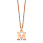 14k Rose Gold Cutout Initial Necklace view 1