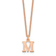 14k Rose Gold Cutout Initial Necklace
