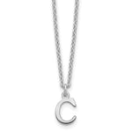 Sterling Silver Rhodium-plated Cutout Initial Necklace view