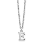 Sterling Silver Rhodium-plated Cutout Initial Necklace view
