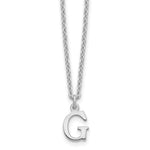 Sterling Silver Rhodium-plated Cutout Initial Necklace view