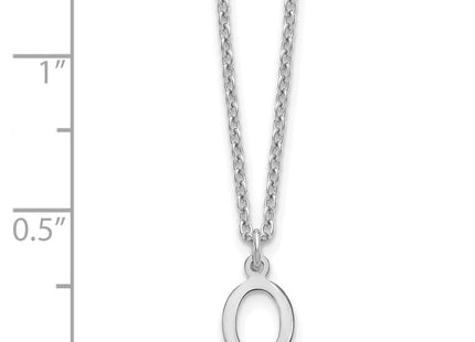 Sterling silver initial necklace, another view