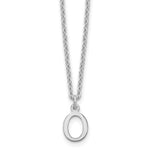 Sterling Silver Rhodium-plated Cutout Initial Necklace view