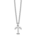 Sterling Silver Rhodium-plated Cutout Initial Necklace view