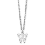 Sterling Silver Rhodium-plated Cutout Initial Necklace view
