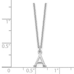 14K White Gold Cutout Initial Necklace view 2
