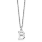 14K White Gold Cutout Initial Necklace view