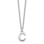 14K White Gold Cutout Initial Necklace view
