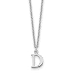 14K White Gold Cutout Initial Necklace view