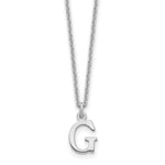 14K White Gold Cutout Initial Necklace view