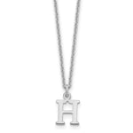 14K White Gold Cutout Initial Necklace view