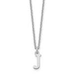 14K White Gold Cutout Initial Necklace view