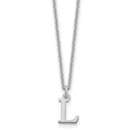 14K White Gold Cutout Initial Necklace view