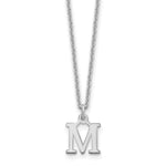 14K White Gold Cutout Initial Necklace view