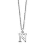 14K White Gold Cutout Initial Necklace view
