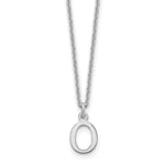 14K White Gold Cutout Initial Necklace view