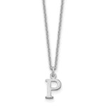 14K White Gold Cutout Initial Necklace view