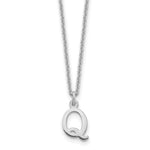 14K White Gold Cutout Initial Necklace view