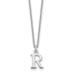 14K White Gold Cutout Initial Necklace view