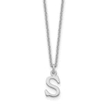 14K White Gold Cutout Initial Necklace view