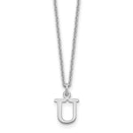 14K White Gold Cutout Initial Necklace view